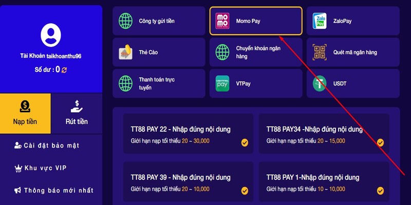 Ví điện tử - Hình thức thông dụng và tiện lợi cho người chơi