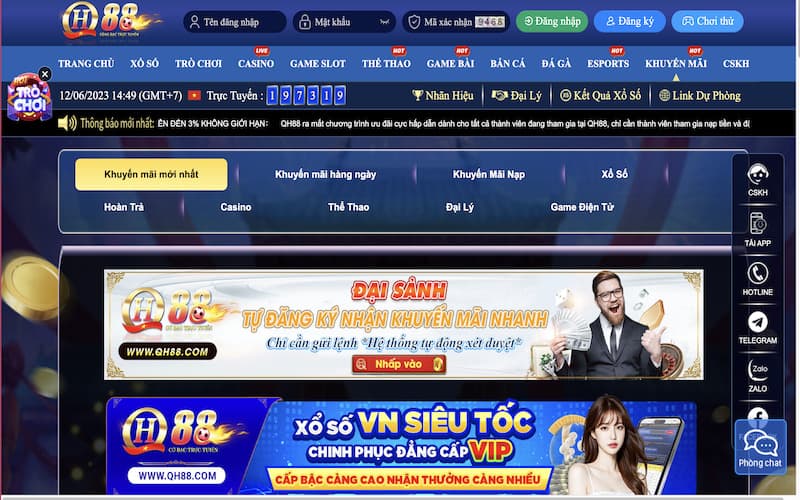 Tặng bao lì xì tri ân người chơi tại QH88